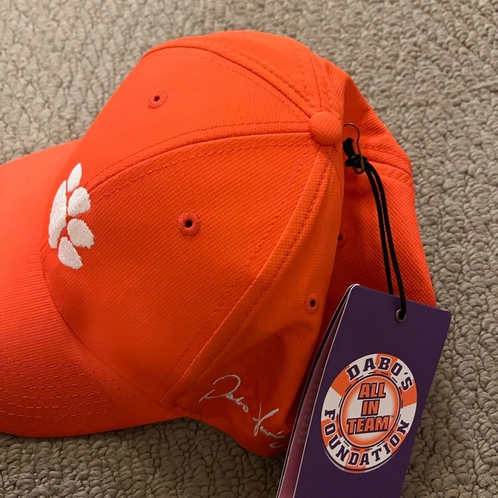 Orange Men's Cap with White Embroidery clemson tigers